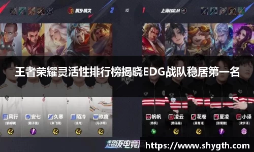 王者荣耀灵活性排行榜揭晓EDG战队稳居第一名